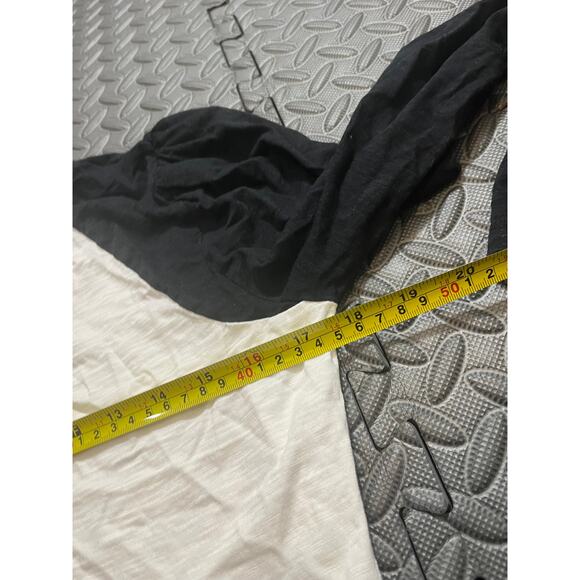 Veronica Beard mason long-sleeve baseball tee white black womens size small - Picture 7 of 9